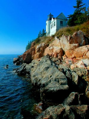 the lighthouse at acadia national park - bar harbor