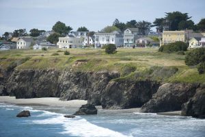 mendocino village - scenic tourist destination of northern california